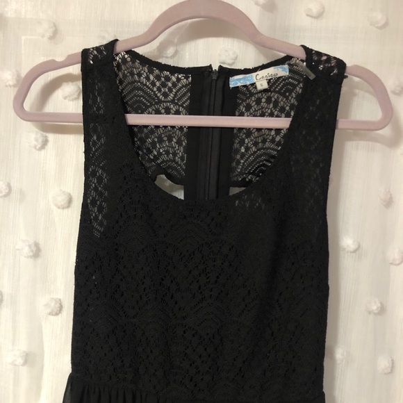 Cecico Black Cocktail Dress Small Sheer Cut Out - Picture 2 of 12